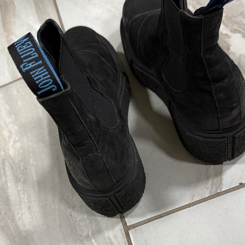 John Fluevog Platform Booties- black leather Size 8 - Picture 4 of 10
